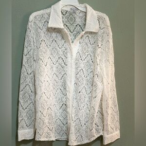 ADORE Sheer white top